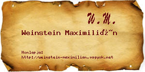 Weinstein Maximilián névjegykártya